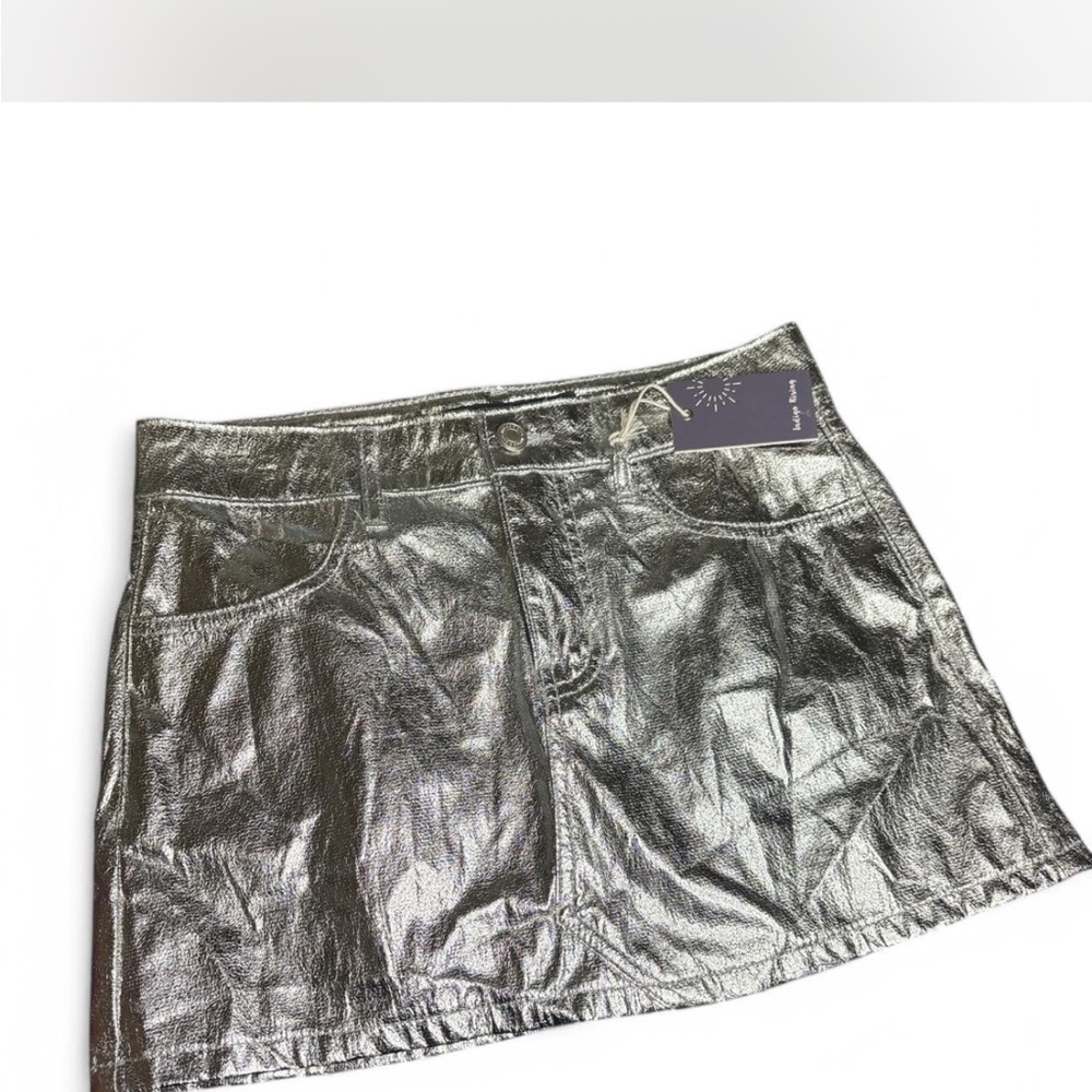 Silver Cargo Mini Skirt for Night Out